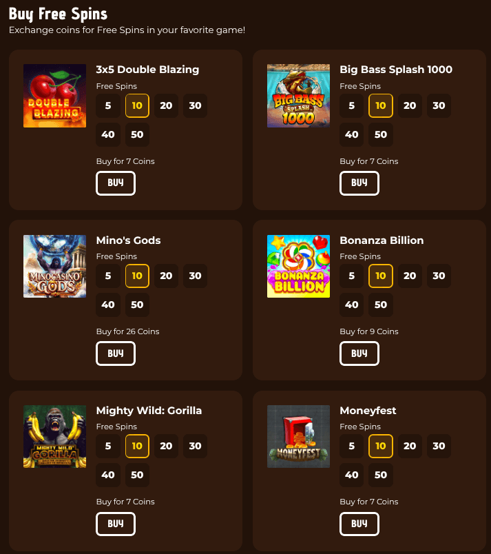 Mino Casino Shop